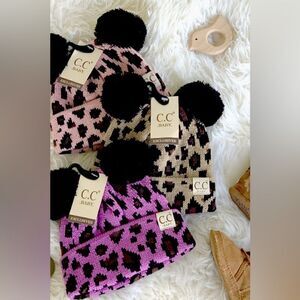 CC Beanie- Baby Double Pom LEOPARD